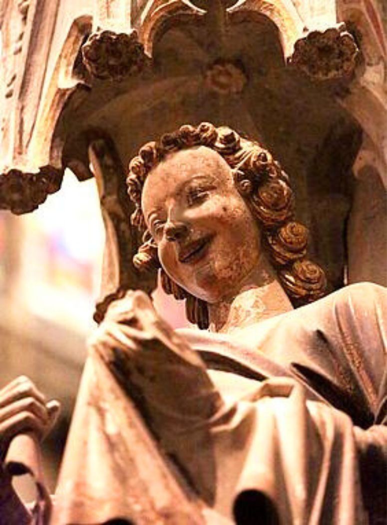 lachender Engel im Dom St. Peter in Regensburg